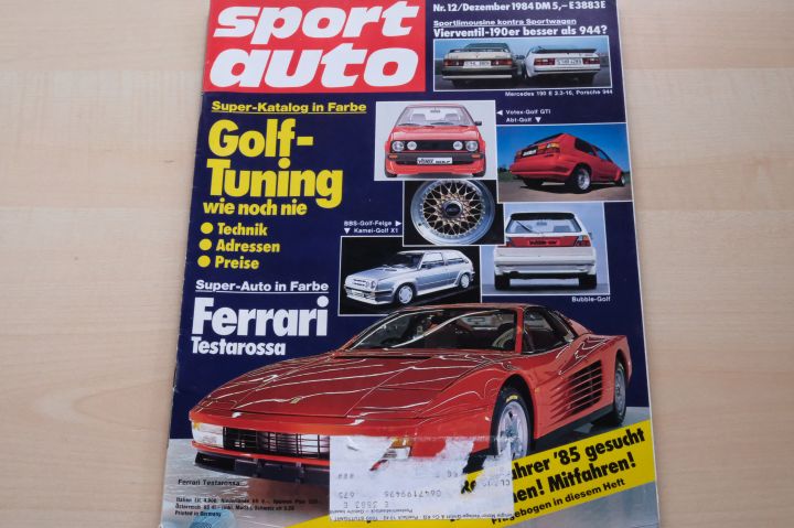 Deckblatt Sport Auto (12/1984)